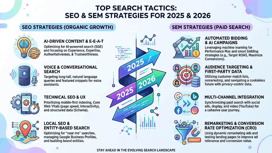 Top Search Tactics: SEO and SEM Strategies for 2025 and 2026